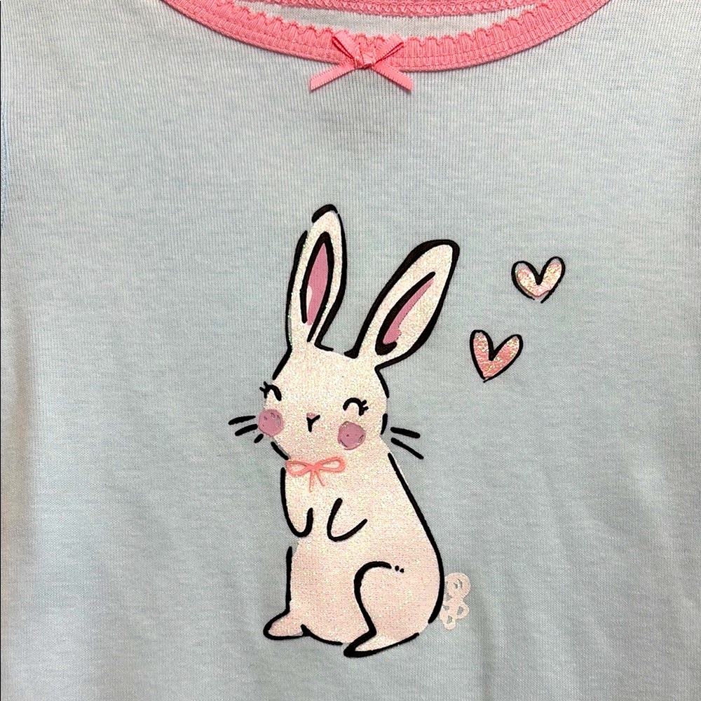 Little Me Blue and Pink Pajama Sets with Bunny Print